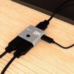 Xtech Switch HDMI de 2 Puertos, 8K UHD Bidireccional flexible - Plateado- XHA-440 - Imagen 2