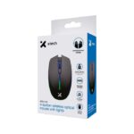 Xtech XTM-318 Mouse Óptico Inalámbrico, 4 Botones, 3200 DPI, Iluminación LED - Negro