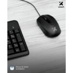 Xtech Combo Teclado y Mouse Alámbrico en Español XTK-302S | USB, Mouse Óptico 1000 DPI - Negro - Imagen 3