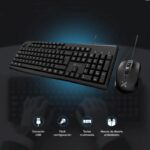 Xtech Combo Teclado y Mouse Alámbrico en Español XTK-302S | USB, Mouse Óptico 1000 DPI - Negro - Imagen 2