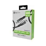 Klip Xtreme PowerGo 550 Cable USB-C 2.0 100W - 3mts Negro-KAC-550-10FT