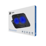 Xtech Base para Laptop 15.6" con 2 Ventiladores, LED, x2 USB - Negro- XTA-156