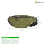 Klip Xtreme KFP-550 Riñonera, Nylon Resistente, Repelente al Agua, Cremalleras Impermeables - Verde Oscuro - Imagen 2