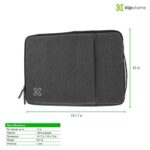 Klip Xtreme Kllip Xtreme SquarePro Funda para laptop de 14" - Gris Oscuro-KNS-418GR - Imagen 2
