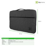 Klip Xtreme Nova Funda para Laptop de Hasta 14", con Bolsillo y Asa de Transporte - Gris-KNS-425GR - Imagen 2