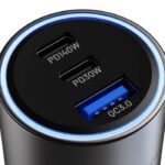 Klip Xtreme PowerCar 140 Cargador de Carro 140W GaN PD | 2 USB-C + 1 USB-A QC 3.0 | Carga Rápida para Laptop, Tablet y Smartphone-KCC-140 - Imagen 4