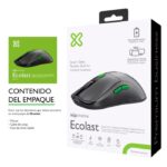 Klip Xtreme Mouse Inalámbrico Recargable 2.4GHz + Bluetooth, 2400 DPI, 6 Botones, USB-C y USB-A, Batería hasta 100H | Ratón Ergonómico Silencioso Multidispositivo - Negro-KMW-775