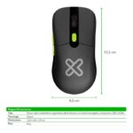 Klip Xtreme Mouse Inalámbrico Recargable 2.4GHz + Bluetooth, 2400 DPI, 6 Botones, USB-C y USB-A, Batería hasta 100H | Ratón Ergonómico Silencioso Multidispositivo - Negro-KMW-775 - Imagen 4