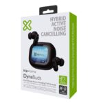 Klip Xtreme Audífonos TWS DynaBuds KTE-800 con ANC Híbrido 40dB, ENC, Pantalla Táctil Inteligente, Bluetooth y Resistencia IPX4 - Negro
