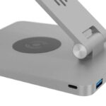 Klip Xtreme Soporte de Aluminio para Laptops 15.6", 100 W, USB/USB-C/SD/microSD/HDMI/Carga Inalámbrica - Gris-KDA-500 - Imagen 3